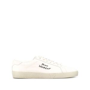 Saint Laurent Men Court Classic Sl/06 Embroidered Canvas And Leather Sneakers